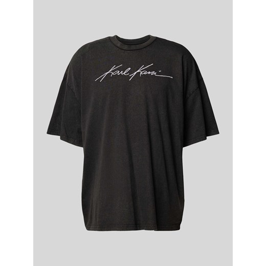 T-shirt z wyhaftowanym logo model ‘Autograph’ ze sklepu Peek&Cloppenburg  w kategorii T-shirty męskie - zdjęcie 173611148