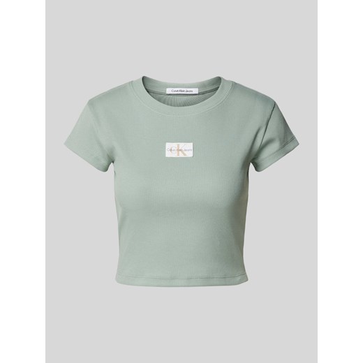 T-shirt z naszywką z logo ze sklepu Peek&Cloppenburg  w kategorii Bluzki damskie - zdjęcie 173611237