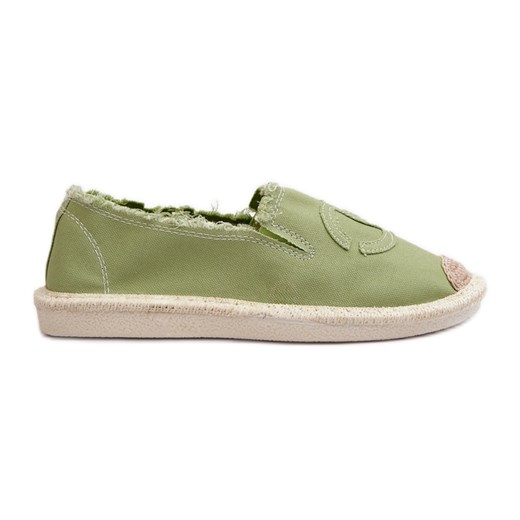 Klasyczne Damskie Espadryle Zielone Flaure ze sklepu ButyModne.pl w kategorii Espadryle damskie - zdjęcie 173611805