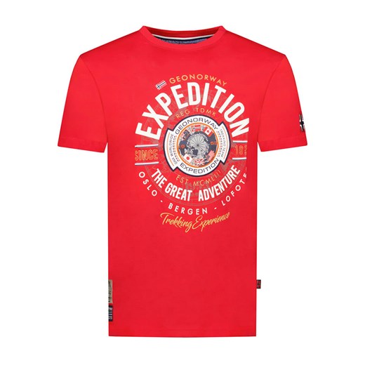 Geographical Norway Koszulka &quot;Jaldemar&quot; w kolorze czerwonym ze sklepu Limango Polska w kategorii T-shirty męskie - zdjęcie 173612988