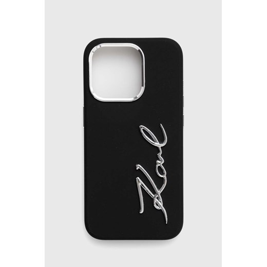 Karl Lagerfeld etui na telefon iPhone 15 Pro 6.1 kolor czarny KLHCP15LSCMSMVK Karl Lagerfeld One size ANSWEAR.com