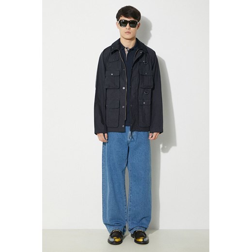 Barbour polo bawełniane Tartan Pique Polo kolor granatowy z aplikacją MML0012 Barbour M ANSWEAR.com