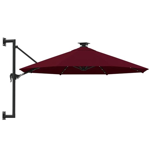 Burgundowy parasol ścienny z LED - Shade Elior One Size Edinos.pl