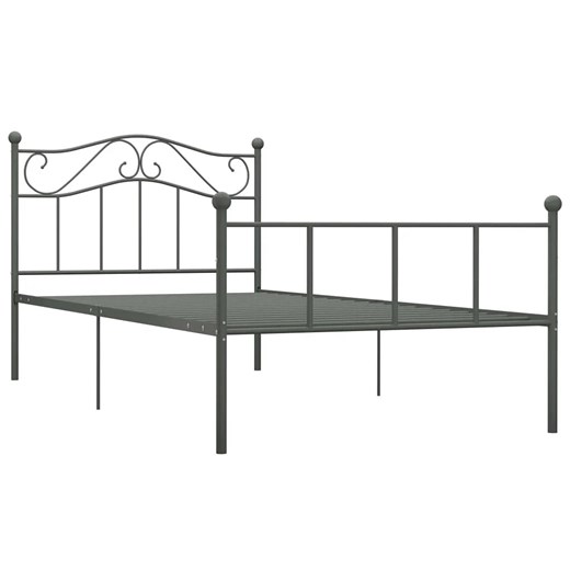 Szare metalowe łóżko w stylu industrialnym 90x200 cm - Fiosa ze sklepu Edinos.pl w kategorii Łóżka i materace - zdjęcie 173621395