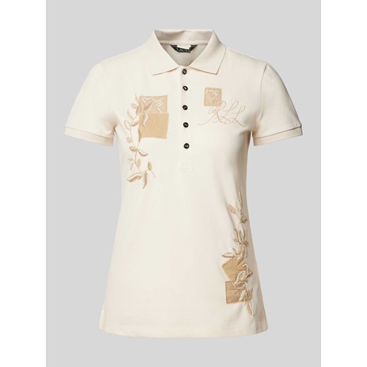 Koszulka polo kroju regular fit z naszywkami model ‘KIEWICK’ ze sklepu Peek&Cloppenburg  w kategorii Bluzki damskie - zdjęcie 173621847