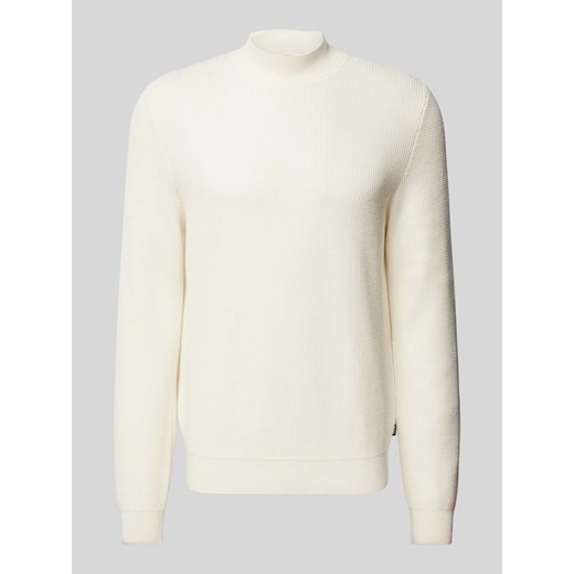 Sweter z dzianiny z fakturowanym wzorem model ‘Derano’ ze sklepu Peek&Cloppenburg  w kategorii Swetry męskie - zdjęcie 173622038