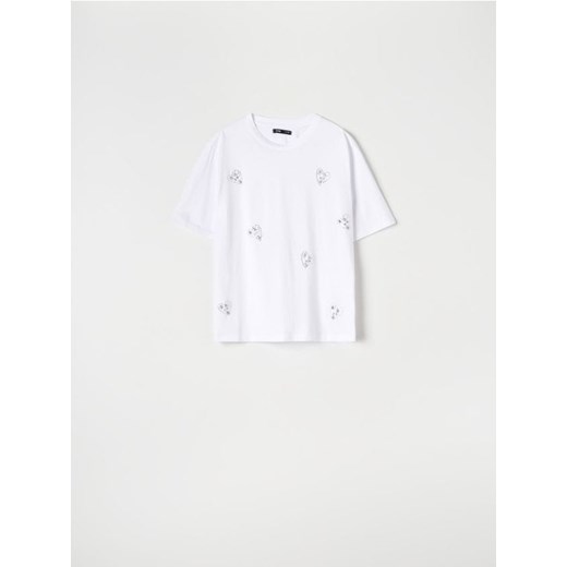 Sinsay - Koszulka - biały ze sklepu Sinsay w kategorii Bluzki damskie - zdjęcie 173624175