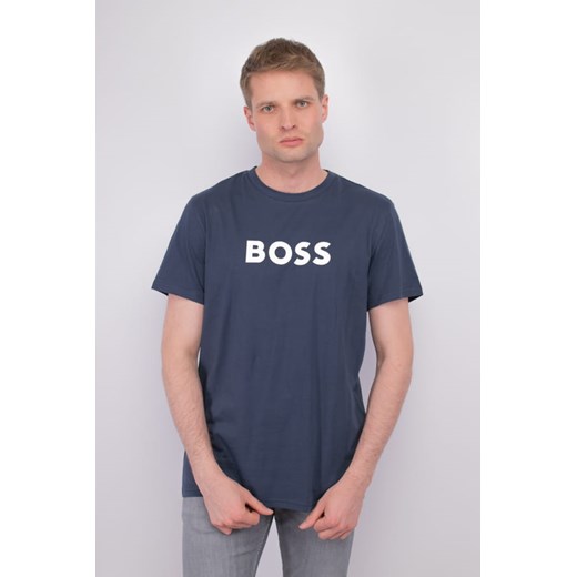 t-shirt męski boss 33742185 granatowy ze sklepu Royal Shop w kategorii T-shirty męskie - zdjęcie 173628338