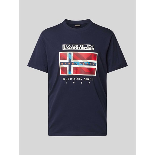 T-shirt z okrągłym dekoltem model 'BIG FLAG’ ze sklepu Peek&Cloppenburg  w kategorii T-shirty męskie - zdjęcie 173629148