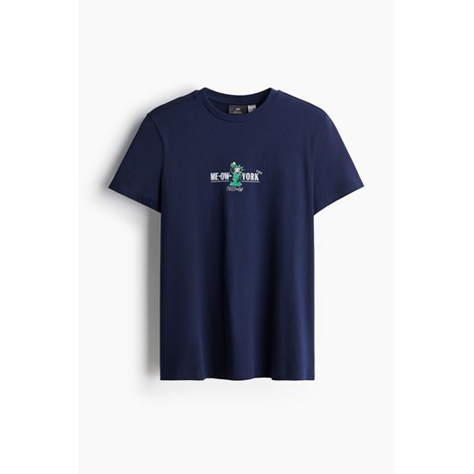 T-shirt męski niebieski H & M