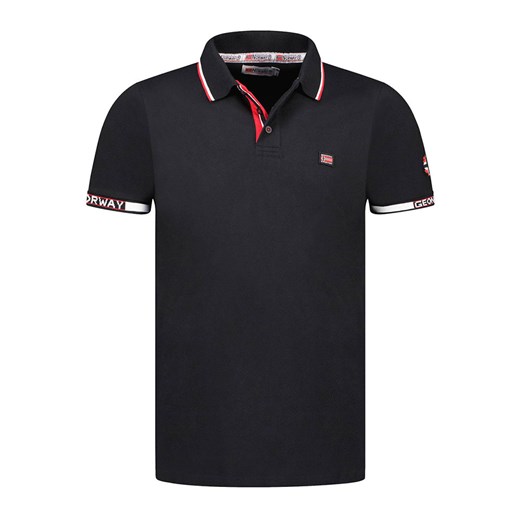 Geographical Norway Koszulka polo &quot;Kauge&quot; w kolorze czarnym ze sklepu Limango Polska w kategorii T-shirty męskie - zdjęcie 173631597