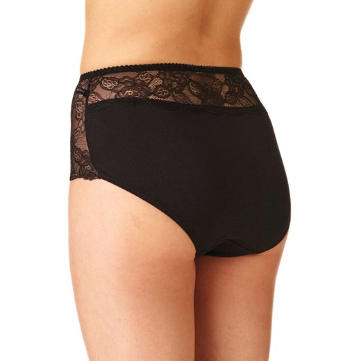 Key 2-pak czarne majtki z podwyższonym stanem i szeroką koronką LPF 280 CZ, Kolor czarny, Rozmiar S, Key ze sklepu Intymna w kategorii Majtki damskie - zdjęcie 173631798