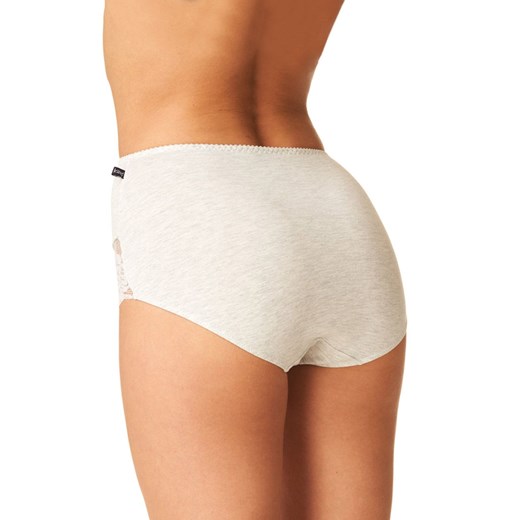 Key 2-pak majtki z wysokim stanem popielaty melanż LPF 170 SZ, Kolor popielaty melanż, Rozmiar S, Key ze sklepu Intymna w kategorii Majtki damskie - zdjęcie 173631807