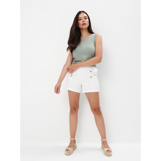 Mohito - Dopasowany zielony top - zielony Mohito M Mohito