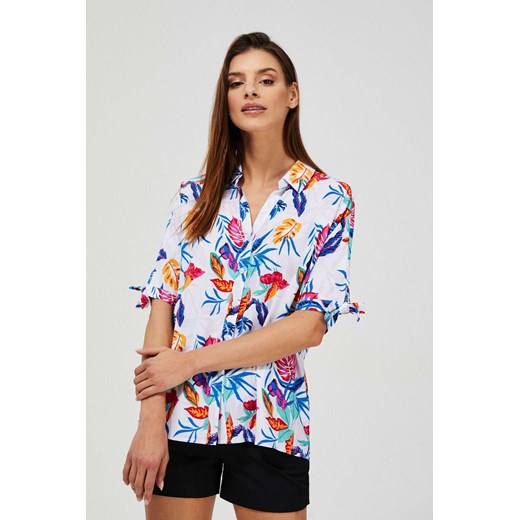 Wzorzysta koszula z wiskozy XS wyprzedaż Moodo.pl