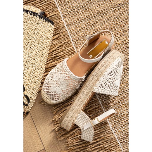 Beżowe Espadryle na Grubej Podeszwie z Plecionką i Sprzączką Anadila ze sklepu born2be.pl w kategorii Espadryle damskie - zdjęcie 173635936