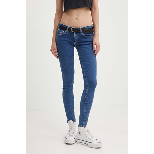 Tommy Jeans jeansy damskie kolor niebieski DW0DW17576 ze sklepu ANSWEAR.com w kategorii Jeansy damskie - zdjęcie 173638068