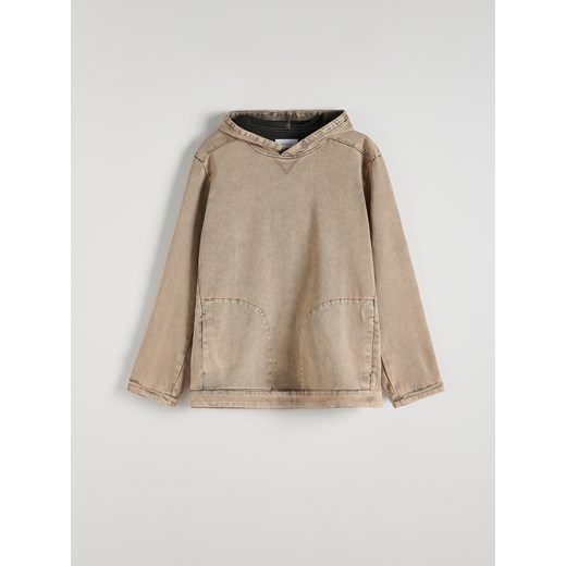 Reserved - Bluza z efektem sprania - beżowy Reserved S Reserved