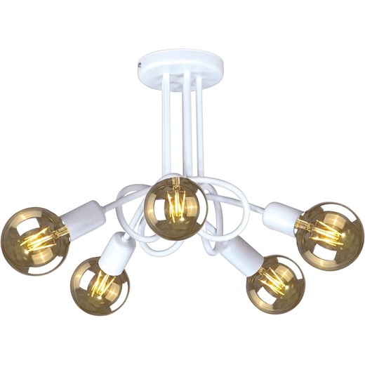 Biała nowoczesna lampa sufitowa supeł - 6X S147 R8-B75 ze sklepu Edinos.pl w kategorii Lampy sufitowe - zdjęcie 173643045