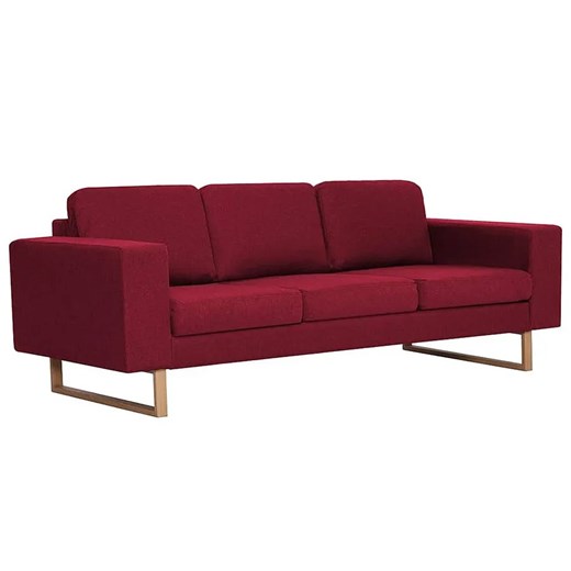 Elegancka trzyosobowa sofa Ladi 3x - czerwone wino ze sklepu Edinos.pl w kategorii Sofy i kanapy - zdjęcie 173643406