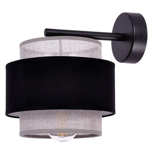 Szaro-czarny kinkiet z podwójnym abażurem boho - A534-Ekla Lumes One Size Edinos.pl