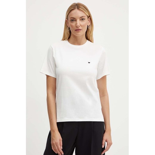 Weekend Max Mara t-shirt bawełniany damski kolor biały 2425976021600 ze sklepu ANSWEAR.com w kategorii Bluzki damskie - zdjęcie 173646066