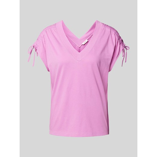 T-shirt z dekoltem w serek ze sklepu Peek&Cloppenburg  w kategorii Bluzki damskie - zdjęcie 173646925