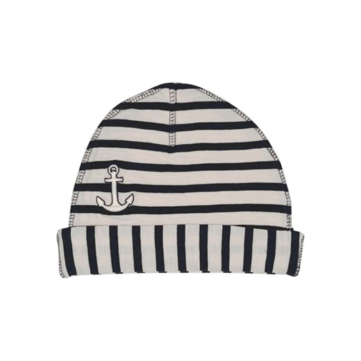 ebbe Czapka beanie &quot;Seamus&quot; w kolorze kremowo-granatowym ze sklepu Limango Polska w kategorii Czapki dziecięce - zdjęcie 173648145
