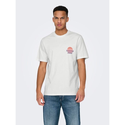 ONLY &amp; SONS Koszulka w kolorze białym ze sklepu Limango Polska w kategorii T-shirty męskie - zdjęcie 173649478