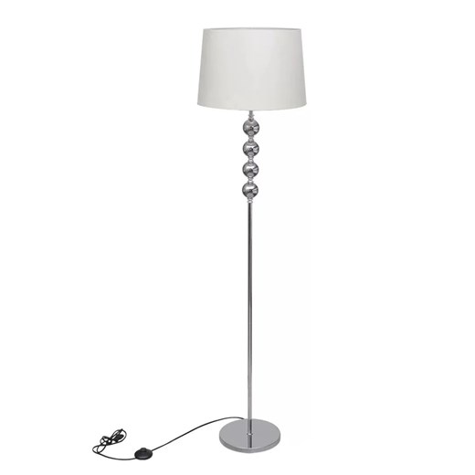 Biała lampa stojąca do czytania z abażurem - 8X EX03 M6-W52 ze sklepu Edinos.pl w kategorii Lampy podłogowe - zdjęcie 173652036