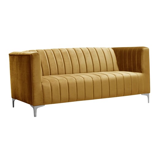 Pikowana sofa welurowa Romes 3X - 9 kolorów ze sklepu Edinos.pl w kategorii Sofy i kanapy - zdjęcie 173652235