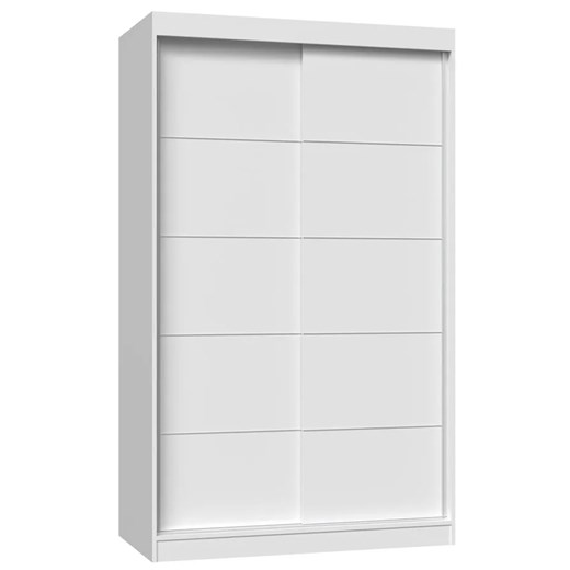 Biała Szafa Przesuwna Ze Szprosami 120 Cm K1-N62 ze sklepu Edinos.pl w kategorii Szafy - zdjęcie 173652239