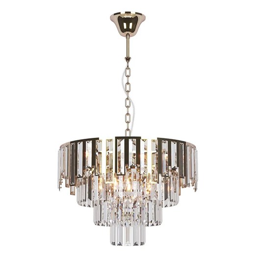 Złoty kryształowy żyrandol glamour - S878-Tierse ze sklepu Edinos.pl w kategorii Lampy wiszące - zdjęcie 173652249
