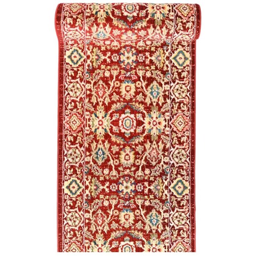 Czerwony wzorzysty chodnik dywanowy retro - Rekis 4X Profeos One Size Edinos.pl