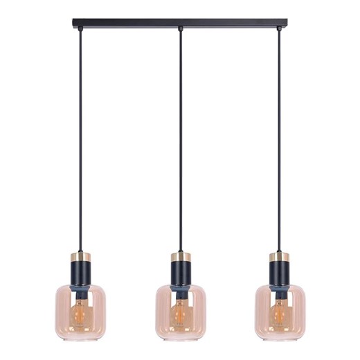 Potrójna szklana lampa wisząca na listwie 14X A557 P6-F18 ze sklepu Edinos.pl w kategorii Lampy wiszące - zdjęcie 173652535