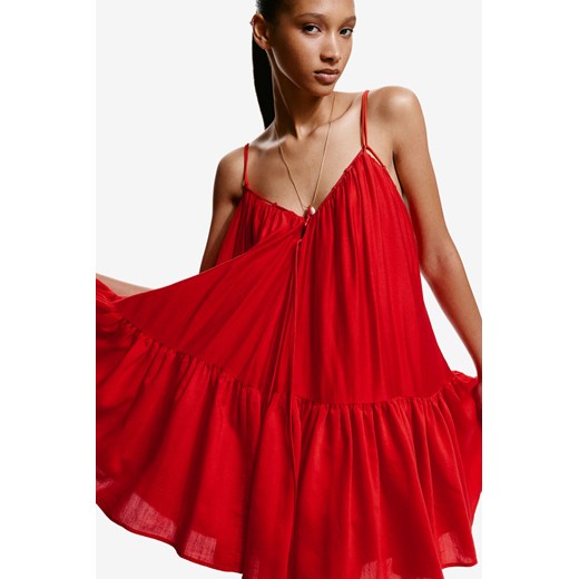 H & M - Trapezowa sukienka - Czerwony H & M L H&M