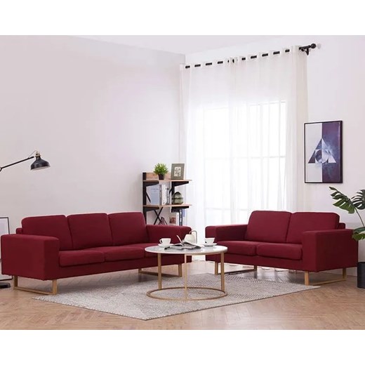 Zestaw wypoczynkowy Williams 2+3 - Czerwone wino Elior One Size Edinos.pl