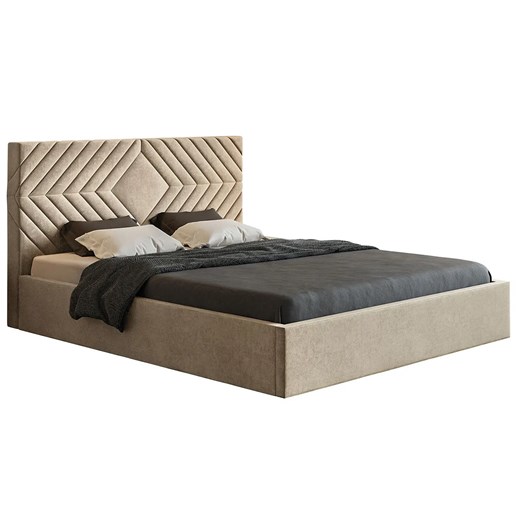 Tapicerowane łóżko 140x200 Clemont 3X - 36 kolorów Elior One Size Edinos.pl