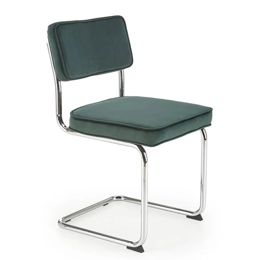 Zielone tapicerowane krzesło bauhaus - Radag ze sklepu Edinos.pl w kategorii Krzesła - zdjęcie 173656075