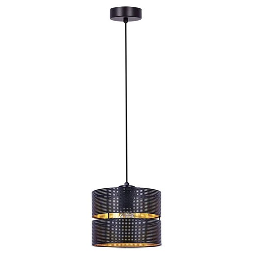 Czarna lampa wisząca z dwuczęściowym abażurem - A548 T6-G66 ze sklepu Edinos.pl w kategorii Lampy wiszące - zdjęcie 173656085