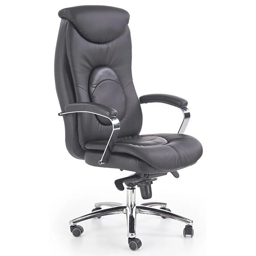 Ergonomiczne skórzane krzesło obrotowe Alormi - do 150 kg ze sklepu Edinos.pl w kategorii Krzesła biurowe - zdjęcie 173656149