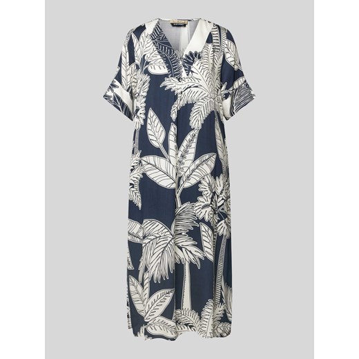 Sukienka midi z dekoltem w serek model ‘KIMONO’ ze sklepu Peek&Cloppenburg  w kategorii Sukienki - zdjęcie 173656679