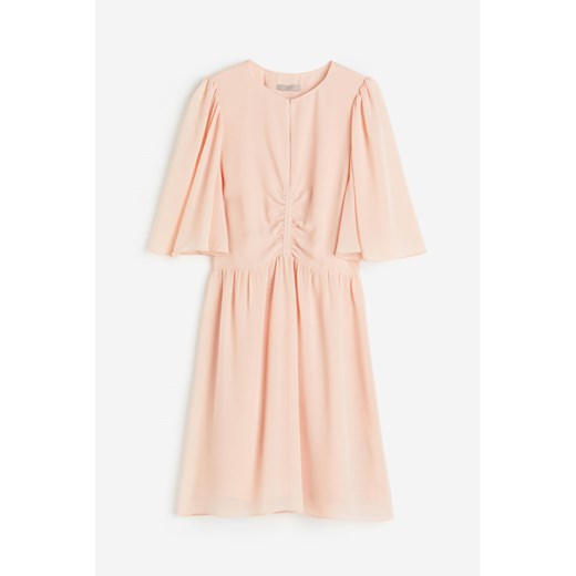 H & M - Sukienka z motylkowym rękawem - Różowy ze sklepu H&M w kategorii Sukienki - zdjęcie 173656819