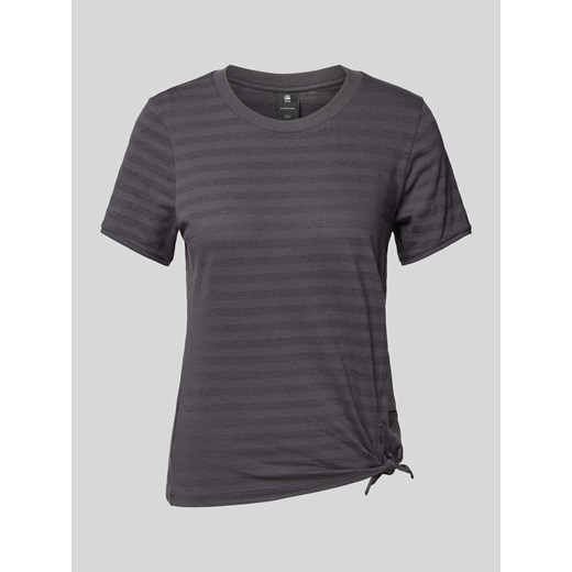 T-shirt o kroju regular fit z wiązanym detalem ze sklepu Peek&Cloppenburg  w kategorii Bluzki damskie - zdjęcie 173660495