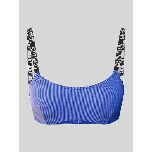 Top bikini z szerokimi ramiączkami z logo ze sklepu Peek&Cloppenburg  w kategorii Stroje kąpielowe - zdjęcie 173660626