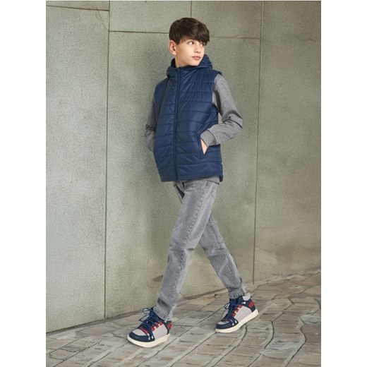 Sinsay - Kamizelka pikowana - granatowy Sinsay 146 Sinsay