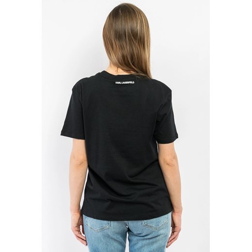t-shirt damski karl lagerfeld 236w1701 czarny Karl Lagerfeld S Royal Shop wyprzedaż