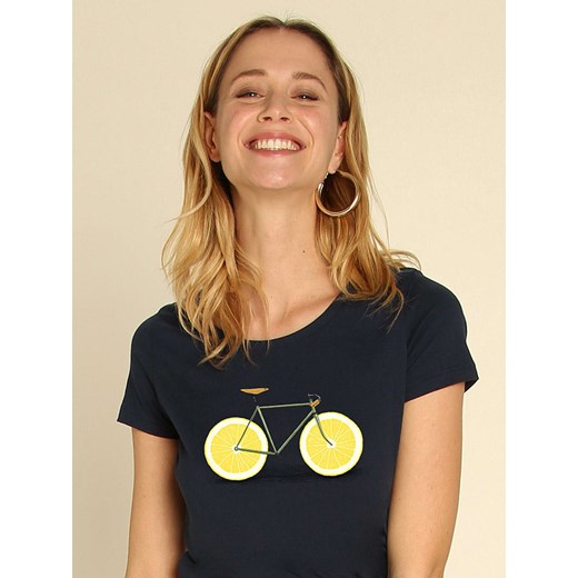 WOOOP Koszulka &quot;Zest&quot; w kolorze granatowym ze sklepu Limango Polska w kategorii Bluzki damskie - zdjęcie 173666126