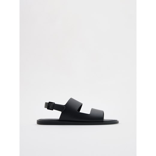 Reserved - Skórzane sandały z paskami - czarny ze sklepu Reserved w kategorii Sandały męskie - zdjęcie 173668006