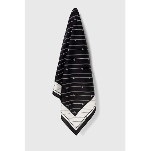 Elisabetta Franchi chusta jedwabna kolor czarny wzorzysty FO01L46E2 Elisabetta Franchi One size ANSWEAR.com